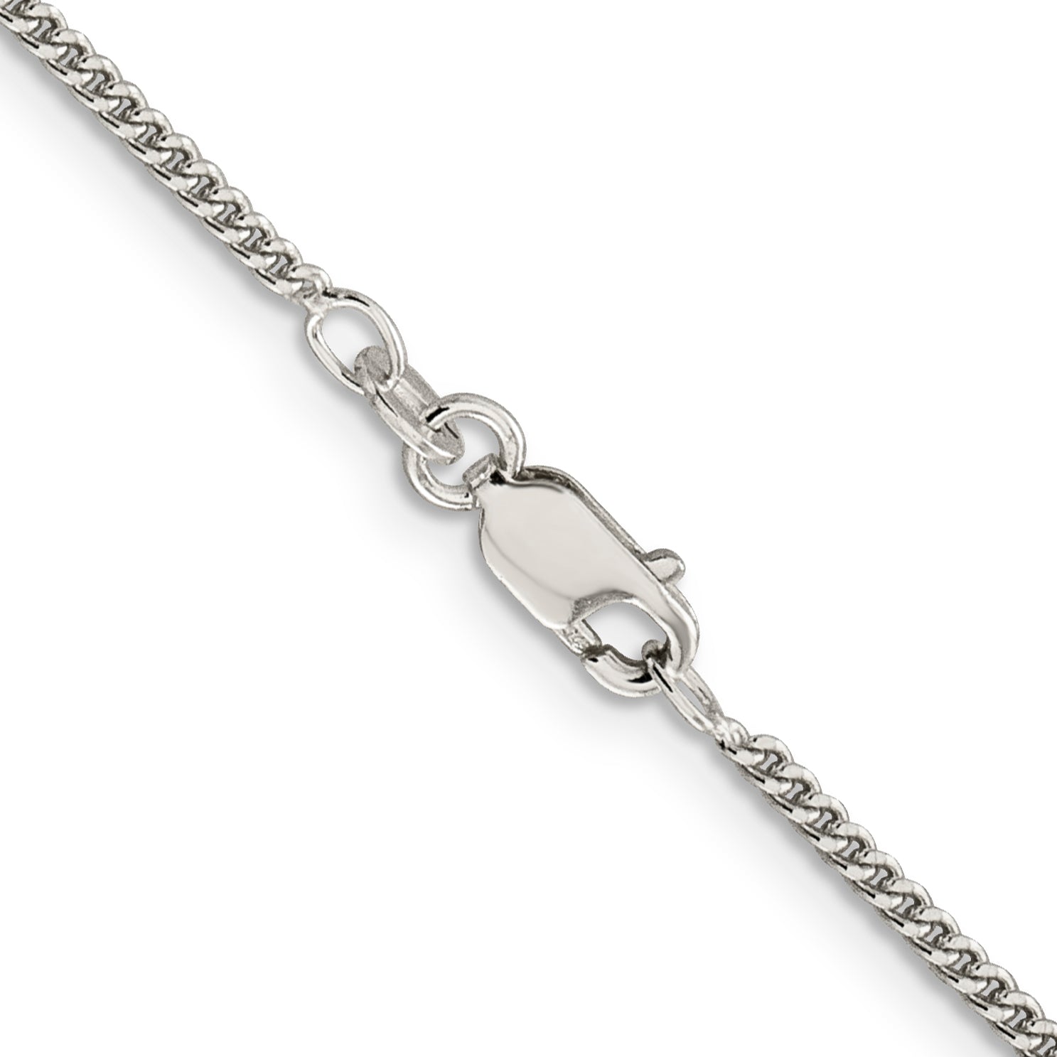 28 Inch Sterling Silver 1.75mm Curb Chain Necklace