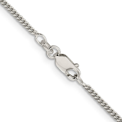 28 Inch Sterling Silver 1.75mm Curb Chain Necklace
