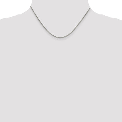 16 Inch Sterling Silver 1.75mm Curb Chain