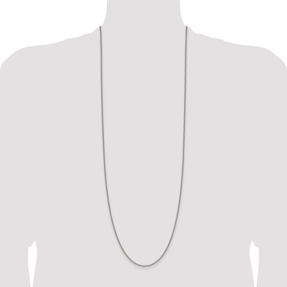 36 Inch Sterling Silver 1.75mm Curb Chain Necklace