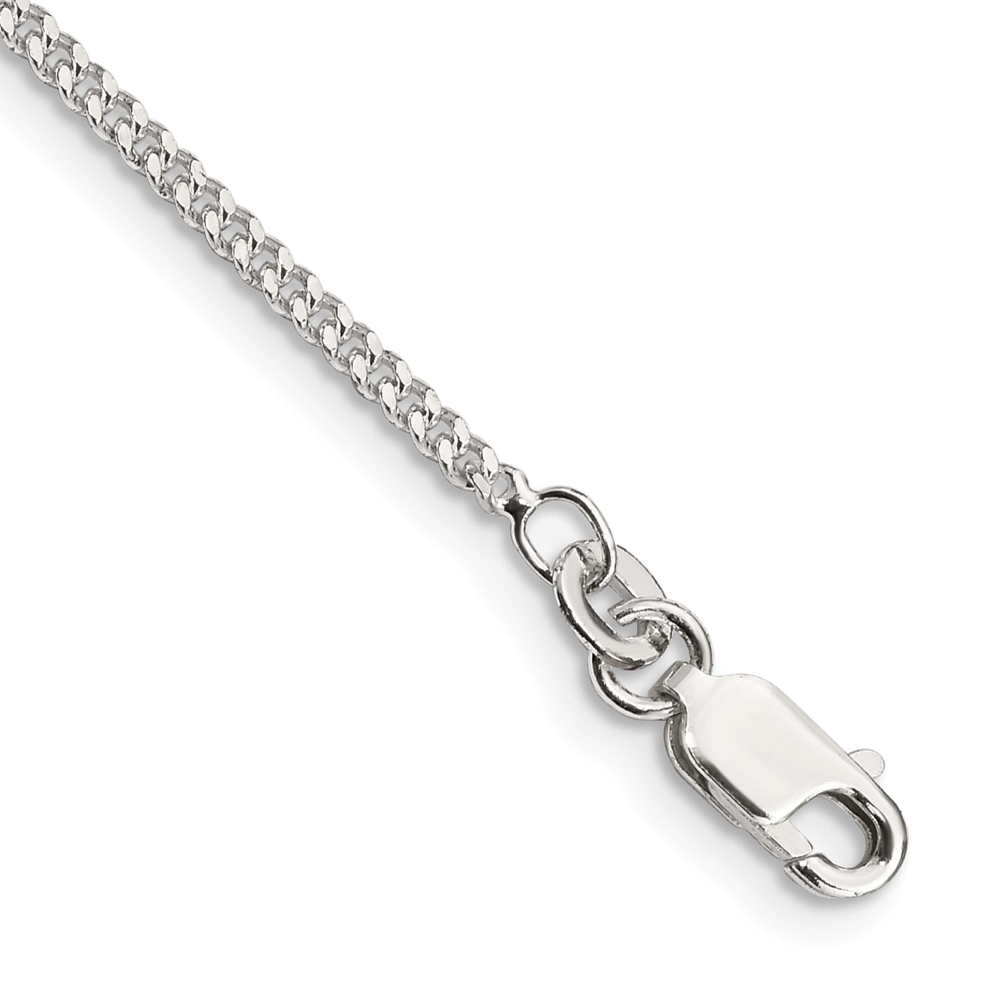 7 Inch Sterling Silver 1.75mm Curb Chain Bracelet