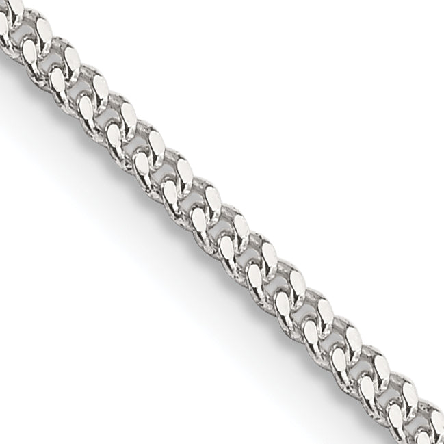 20 Inch Sterling Silver 1.75mm Curb Chain Necklace