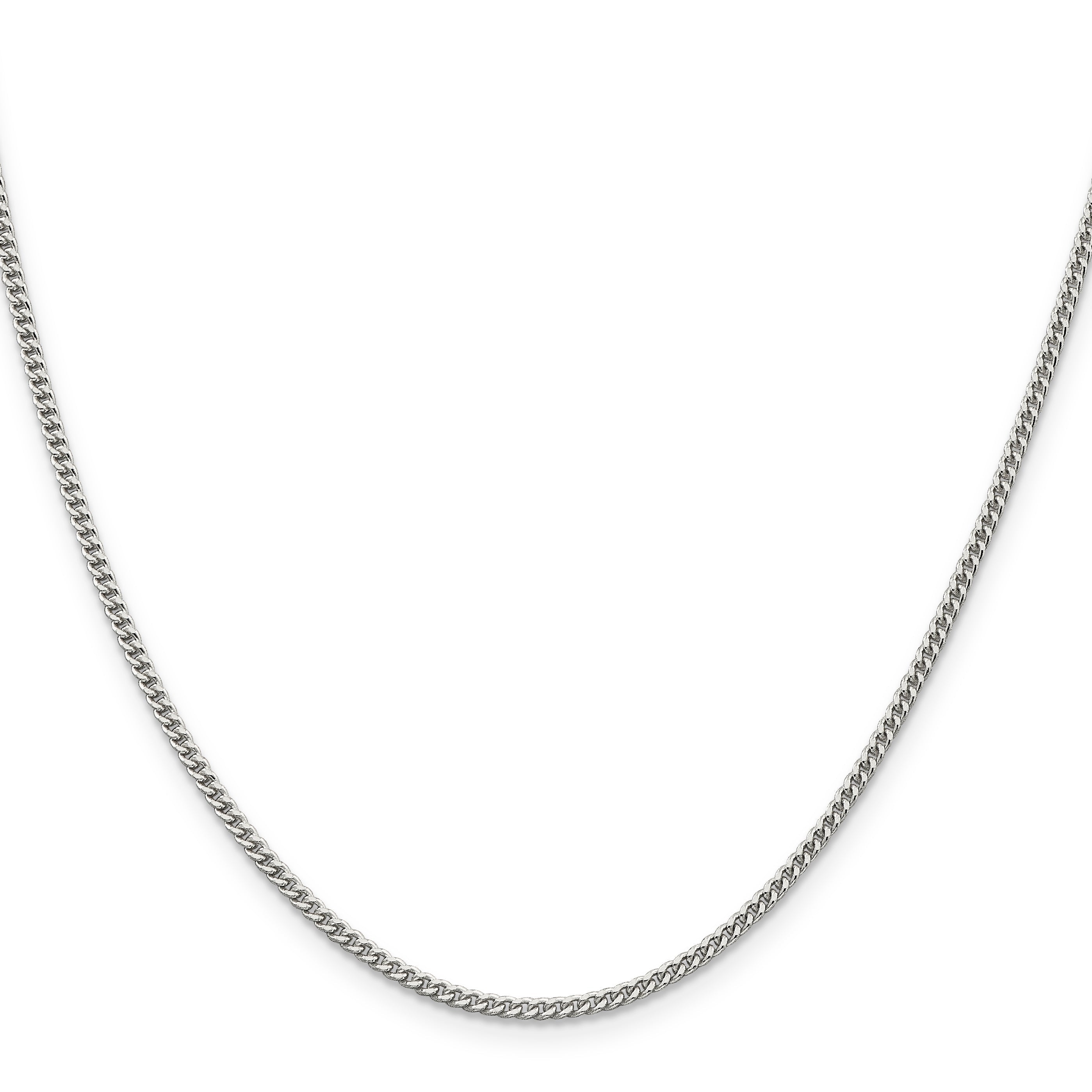 30 Inch Sterling Silver 2mm Curb Chain Necklace