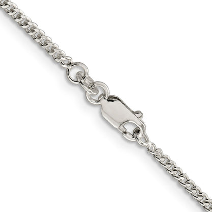 18 Inch Sterling Silver 2mm Curb Chain Necklace