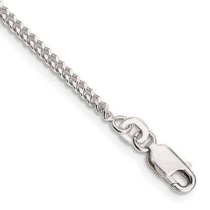 7 Inch Sterling Silver 2mm Curb Chain Bracelet