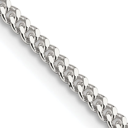 20 Inch Sterling Silver 2mm Curb Chain Necklace