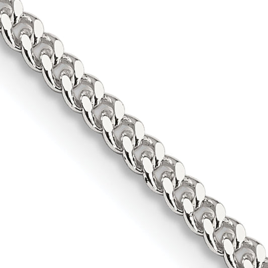 20 Inch Sterling Silver 2mm Curb Chain Necklace