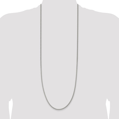 36 Inch Sterling Silver 3mm Curb Chain Necklace