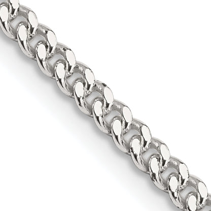 16 Inch Sterling Silver 3mm Curb Chain Necklace