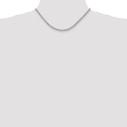 16 Inch Sterling Silver 3.5mm Curb Chain Necklace