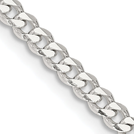 22 Inch Sterling Silver 3.5mm Curb Chain Necklace