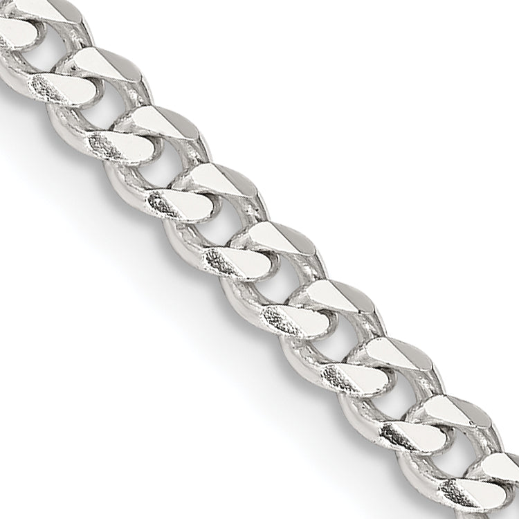 20 Inch Sterling Silver 3.5mm Curb Chain Necklace