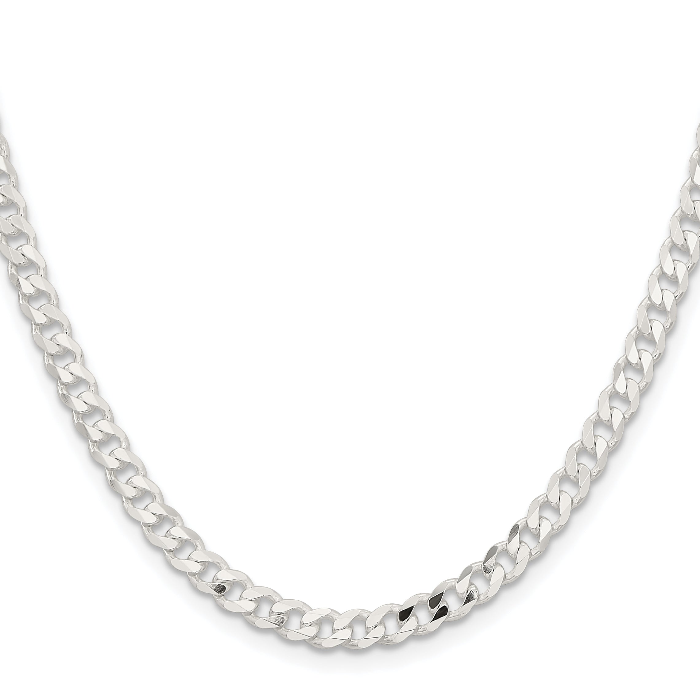 30 Inch Sterling Silver 4.5mm Curb Chain Necklace