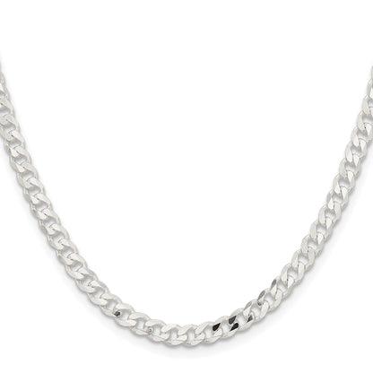 30 Inch Sterling Silver 4.5mm Curb Chain Necklace