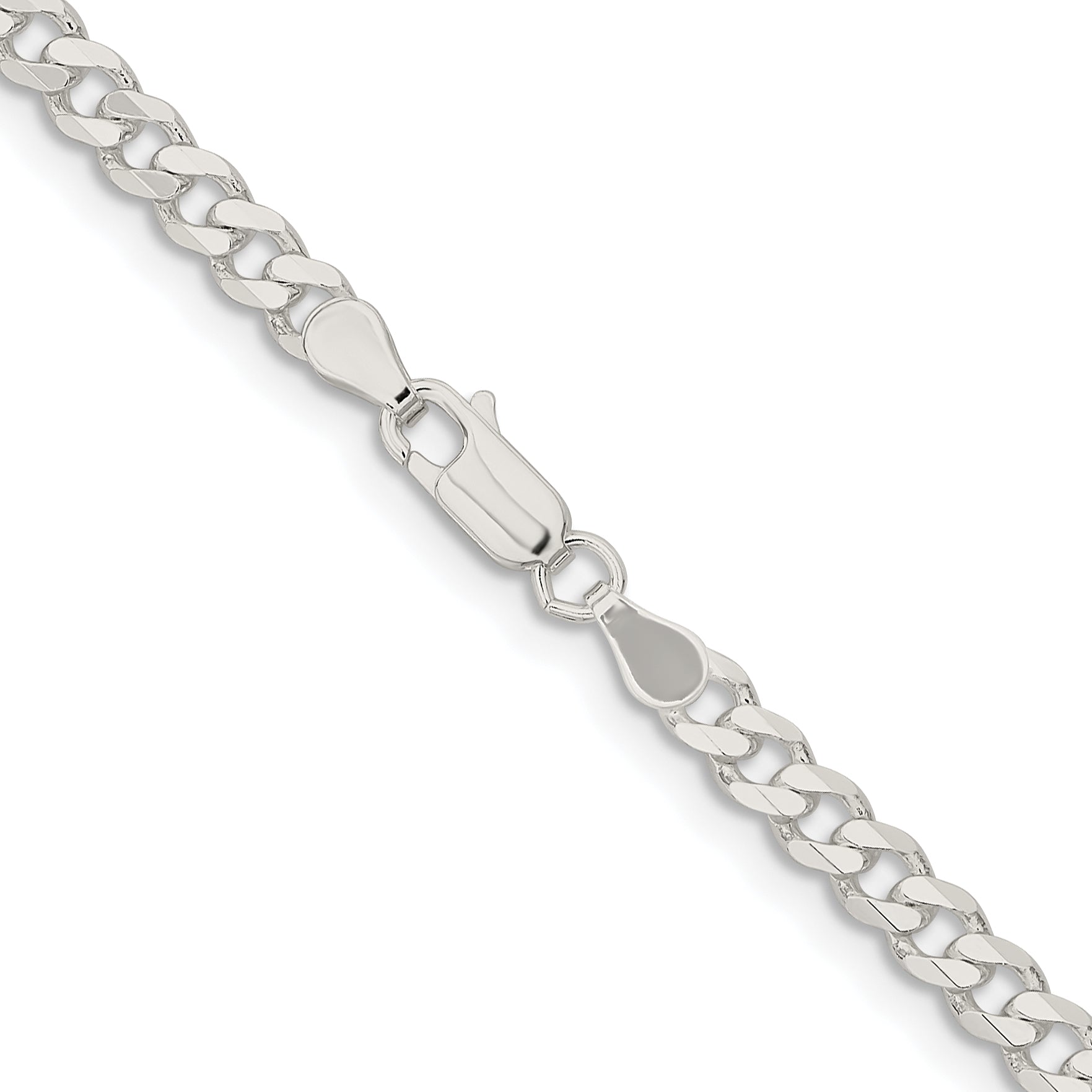 18 Inch Sterling Silver 4.5mm Curb Chain Necklace