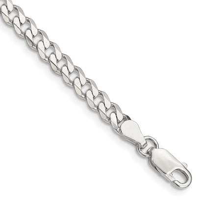 8 Inch Sterling Silver 4.5mm Curb Chain Bracelet