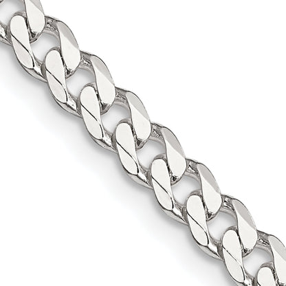 16 Inch Sterling Silver 4.5mm Curb Chain Necklace