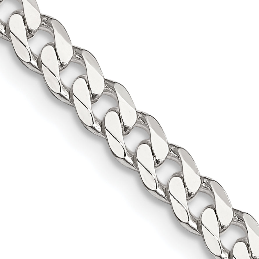 22 Inch Sterling Silver 4.5mm Curb Chain Necklace