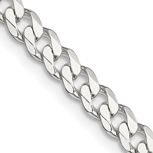 26 Inch Sterling Silver 4.5mm Curb Chain Necklace