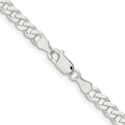 36 Inch Sterling Silver 5.7mm Curb Chain Necklace