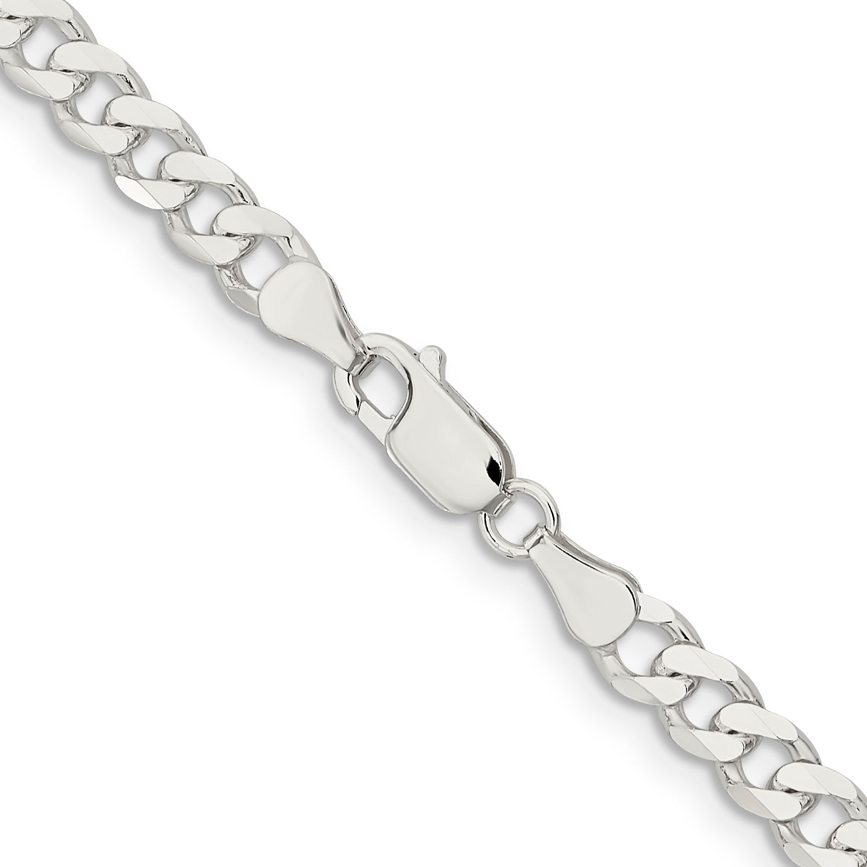 26 Inch Sterling Silver 5.7mm Curb Chain Necklace