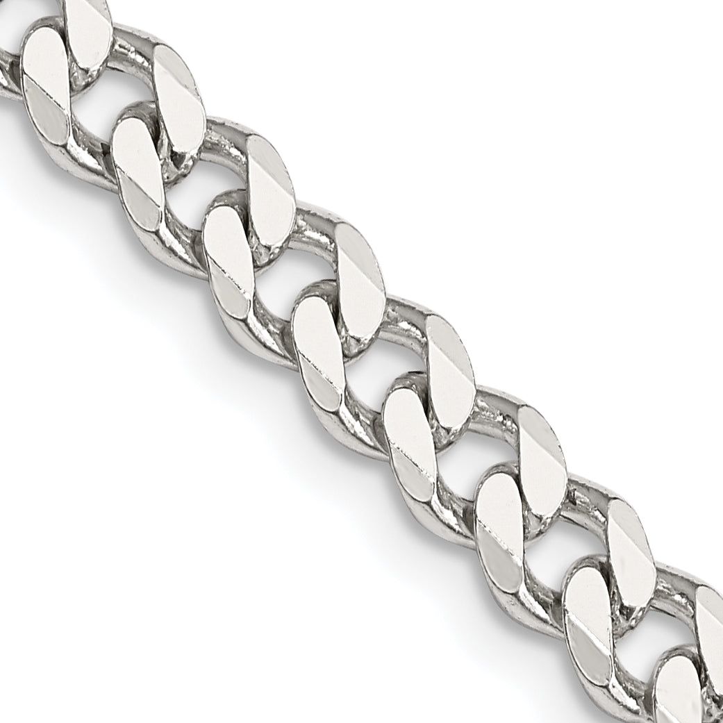 16 Inch Sterling Silver 5.7mm Curb Chain Necklace