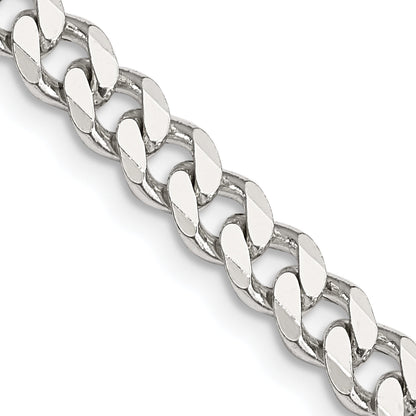 28 Inch Sterling Silver 5.7mm Curb Chain Necklace