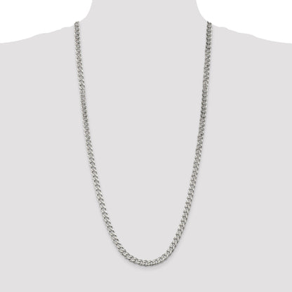 30 Inch Sterling Silver 6.5mm Curb Chain Necklace