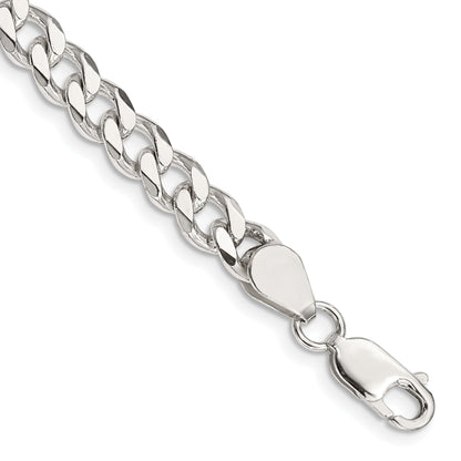 7 Inch Sterling Silver 6.5mm Curb Chain Bracelet