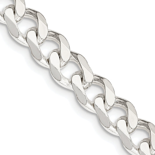 30 Inch Sterling Silver 7.5mm Curb Chain Necklace