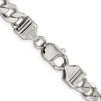 18 Inch Sterling Silver 8.3mm Curb Chain Necklace