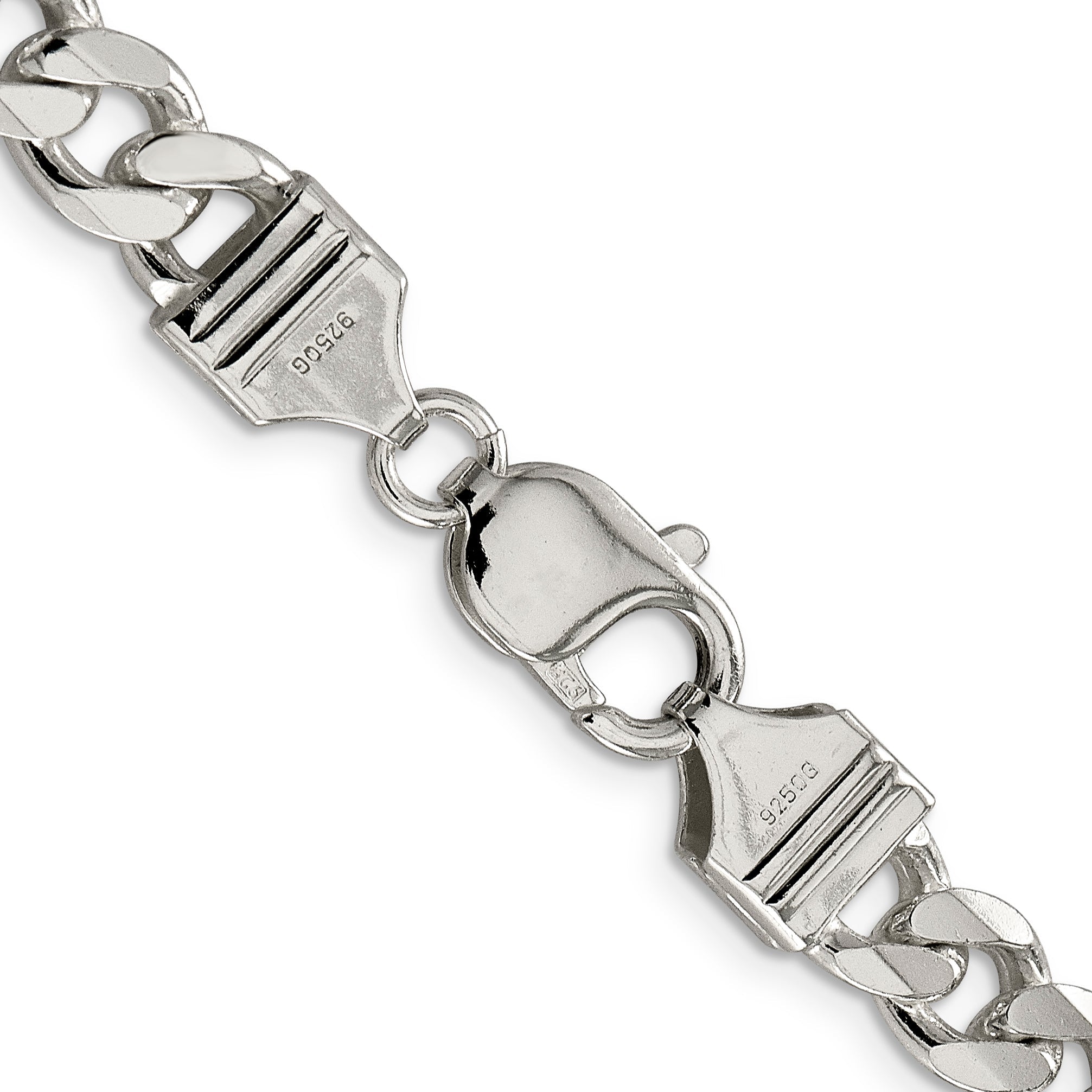 30 Inch Sterling Silver 8.3mm Curb Chain Necklace