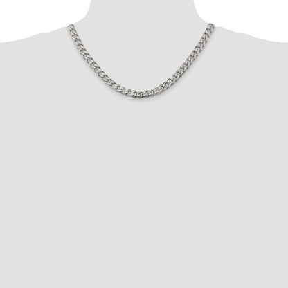 18 Inch Sterling Silver 8.3mm Curb Chain Necklace