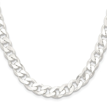 18 Inch Sterling Silver 9.3mm Curb Chain Necklace
