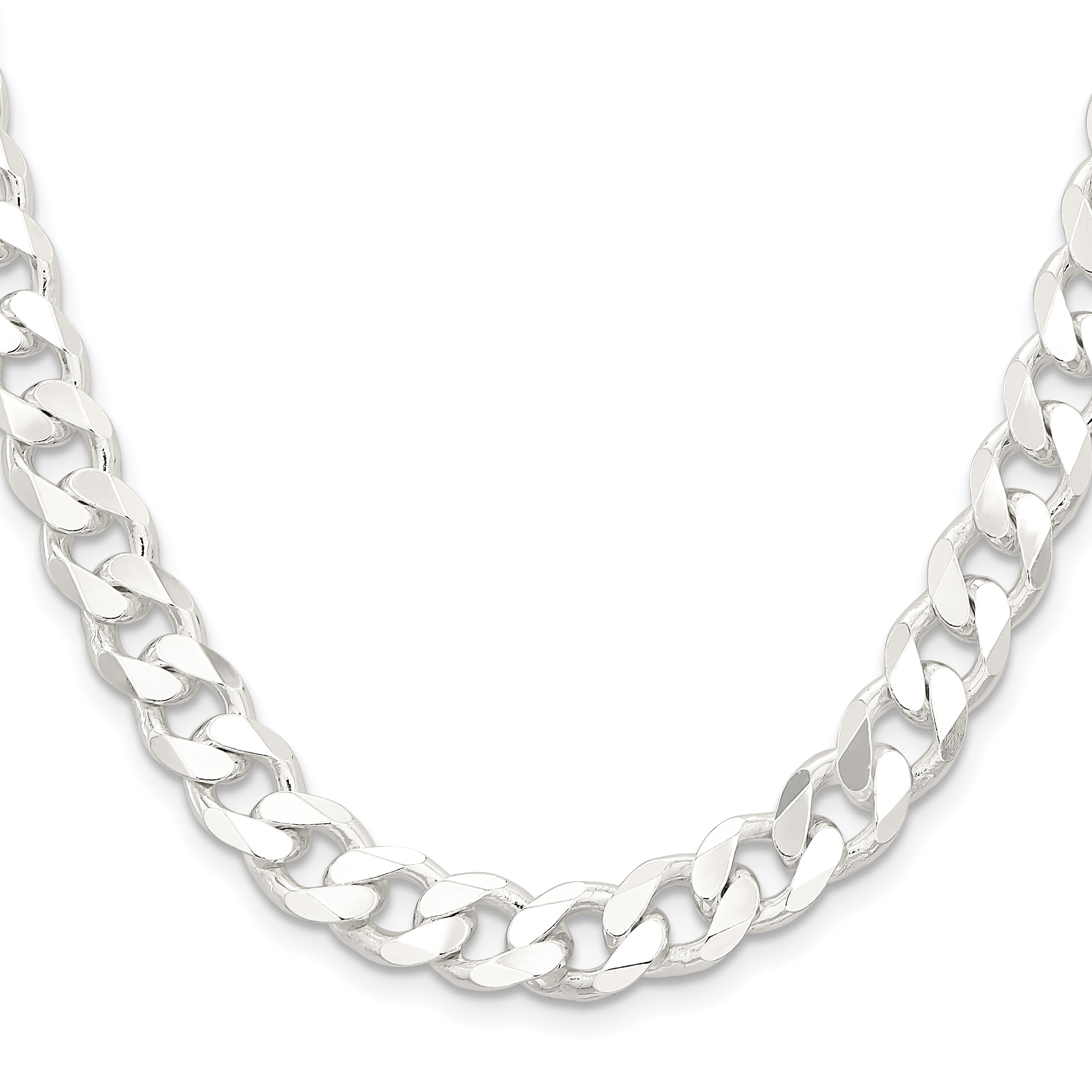 20 Inch Sterling Silver 9.3mm Curb Chain Necklace