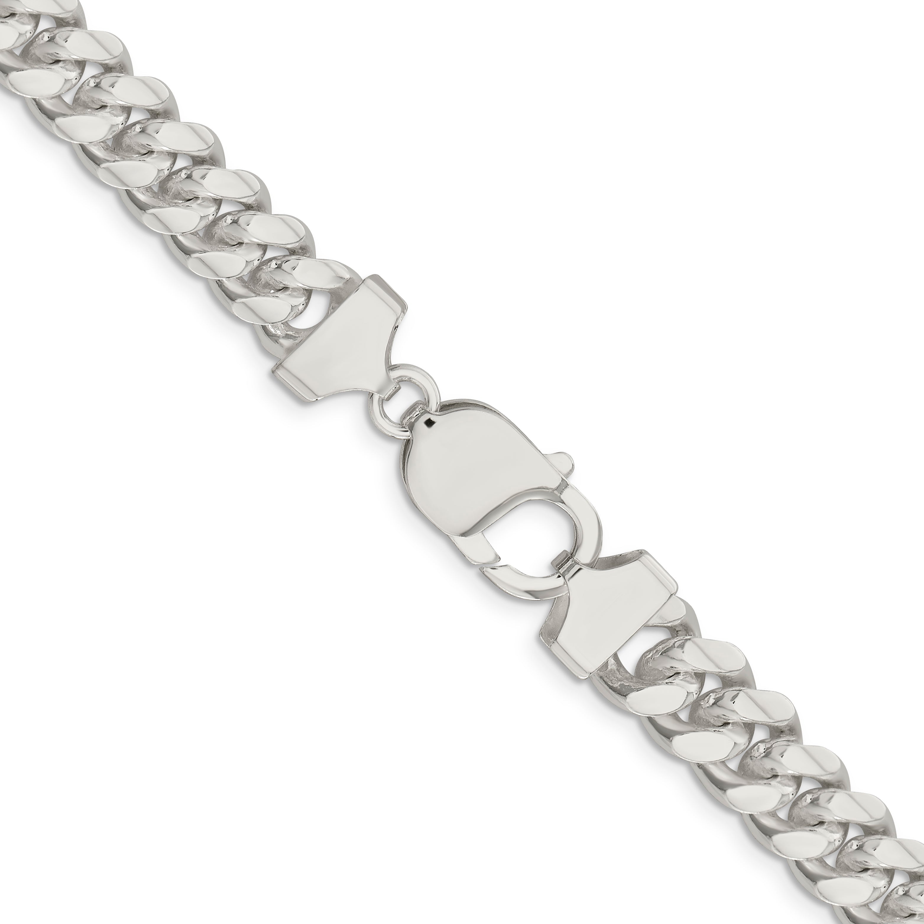 22 Inch Sterling Silver 9.3mm Curb Chain Necklace
