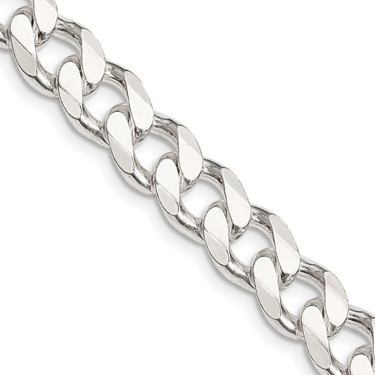 24 Inch Sterling Silver 9.3mm Curb Chain Necklace