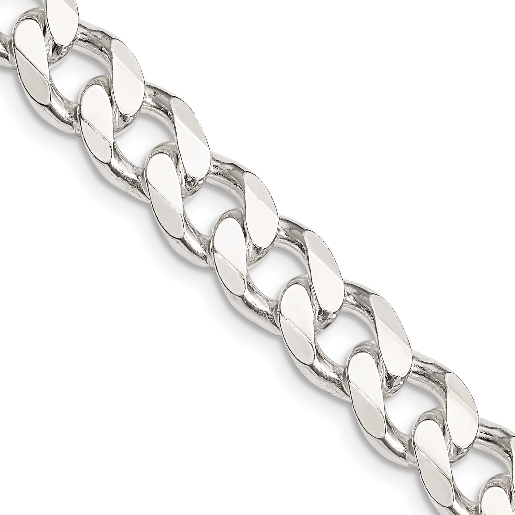 20 Inch Sterling Silver 9.3mm Curb Chain Necklace