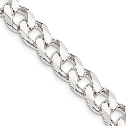 28 Inch Sterling Silver 9.3mm Curb Chain Necklace
