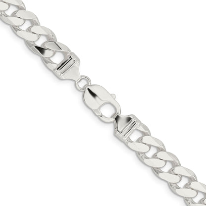 22 Inch Sterling Silver 11mm Curb Chain Necklace