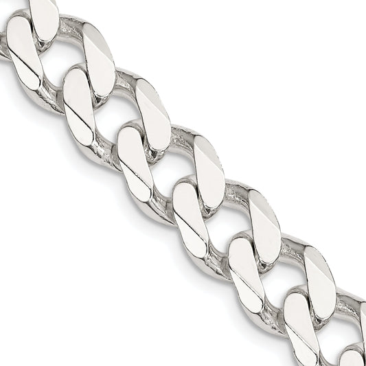 22 Inch Sterling Silver 11mm Curb Chain Necklace