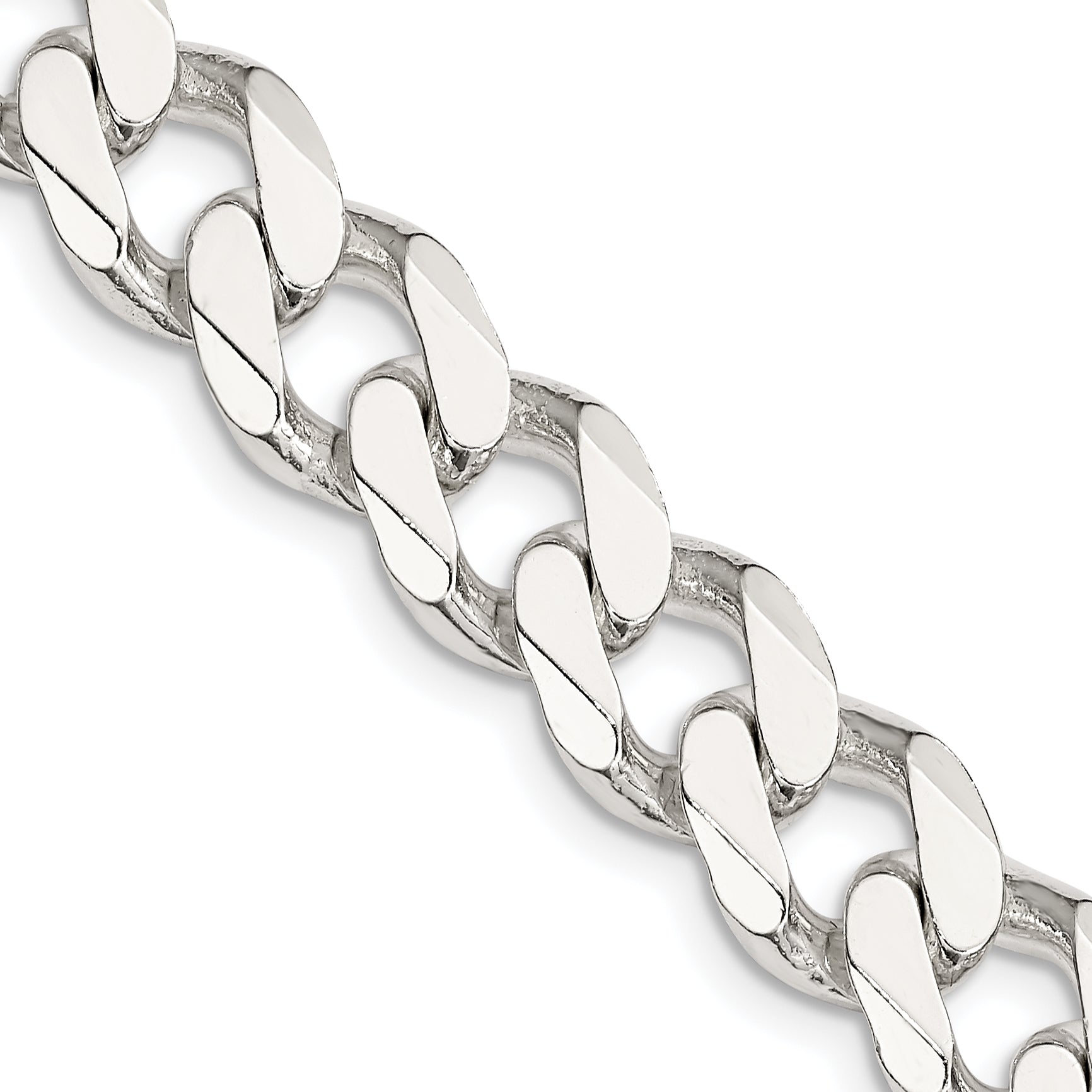 26 Inch Sterling Silver 11mm Curb Chain Necklace