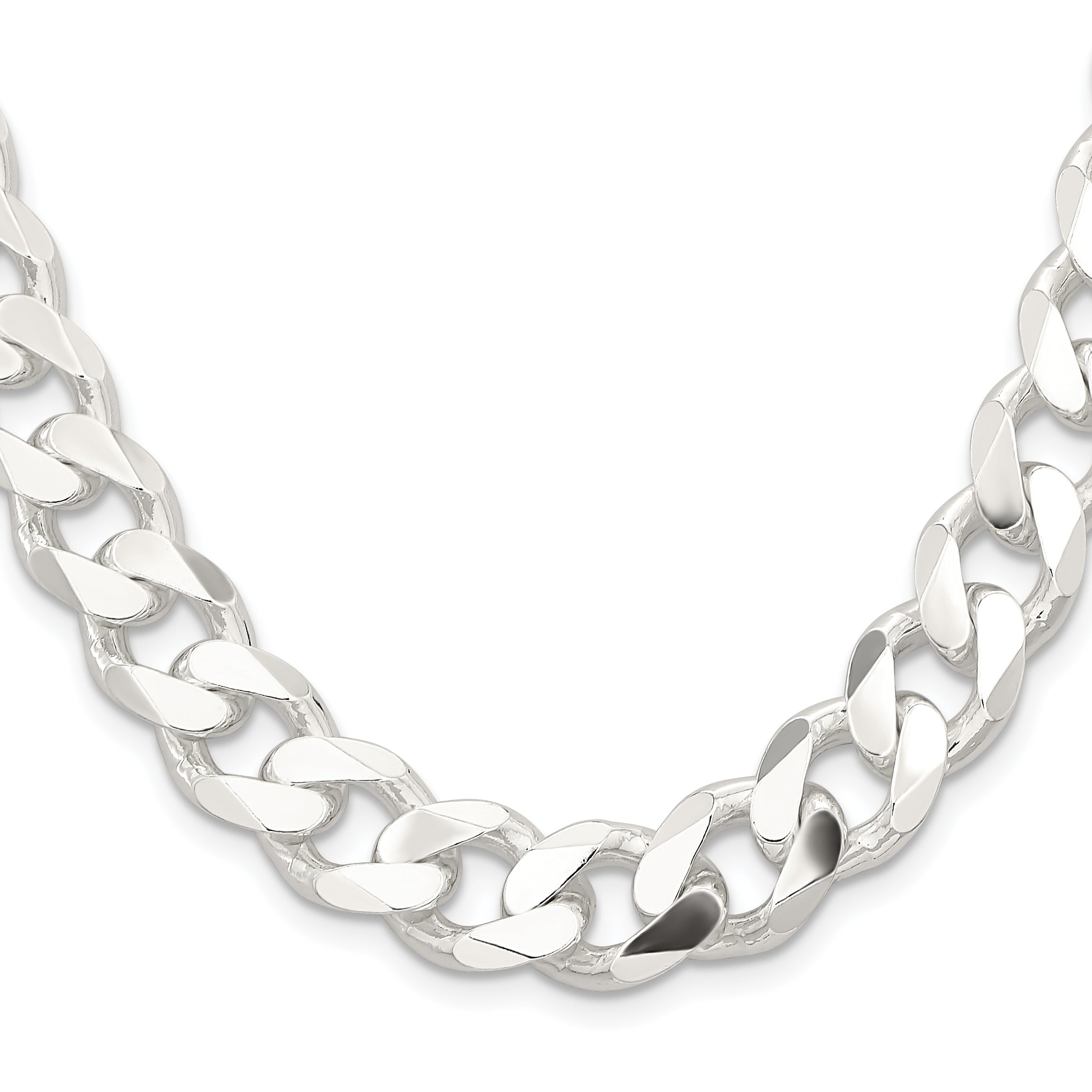 20 Inch Sterling Silver 13mm Curb Chain Necklace