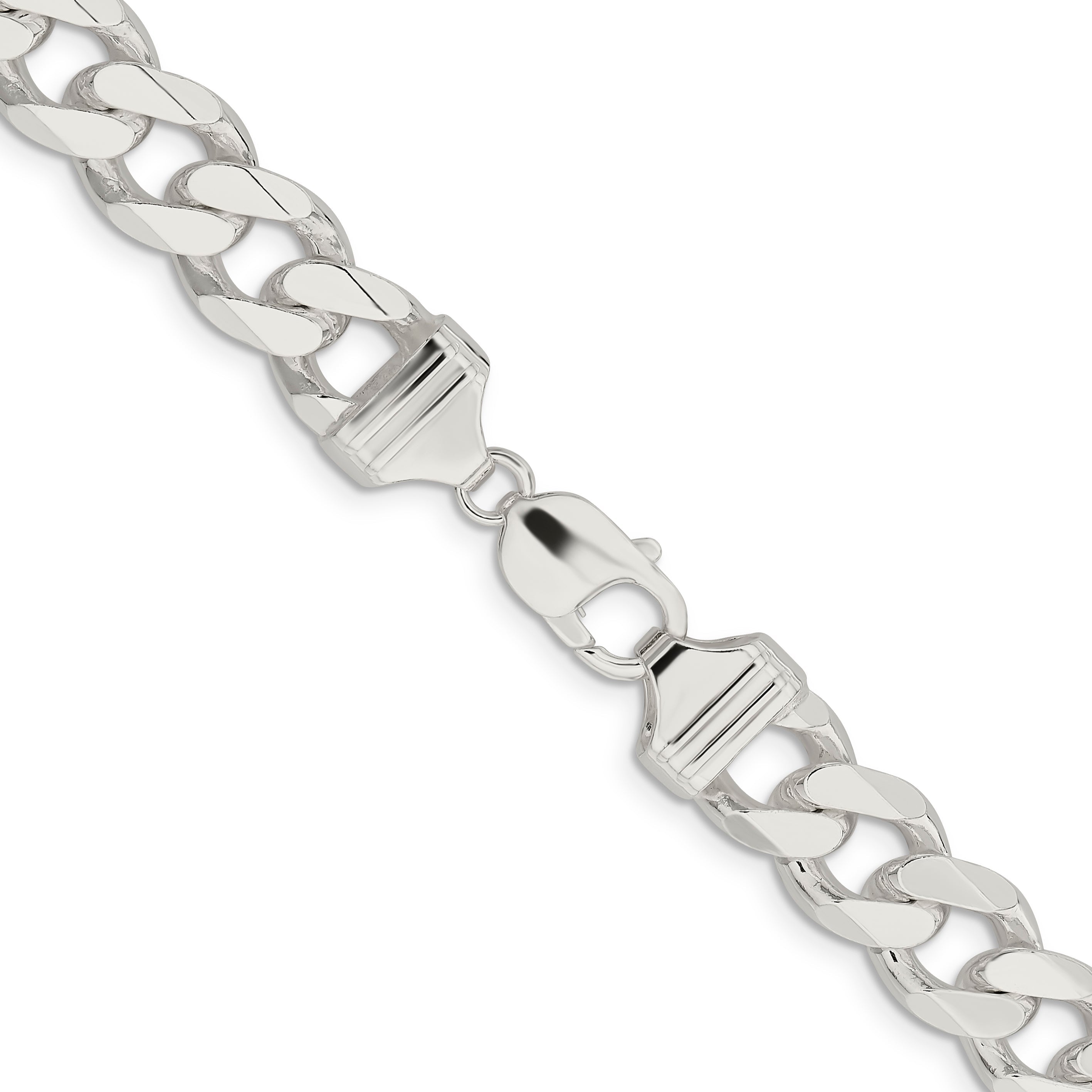28 Inch Sterling Silver 13mm Curb Chain Necklace