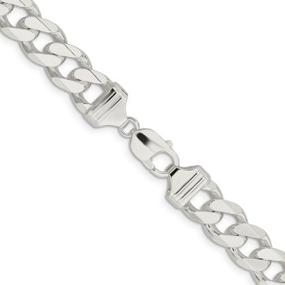 24 Inch Sterling Silver 13mm Curb Chain Necklace