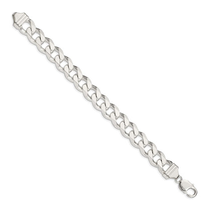 9 Inch Sterling Silver 13mm Curb Chain Bracelet