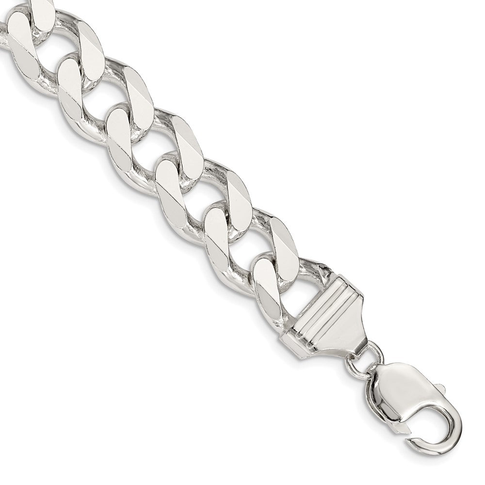 8 Inch Sterling Silver 13mm Curb Chain Bracelet