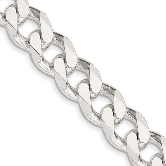 22 Inch Sterling Silver 13mm Curb Chain Necklace