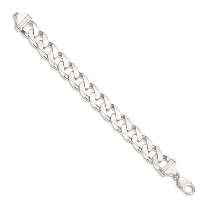 8 Inch Sterling Silver 14.5mm Curb Chain Bracelet