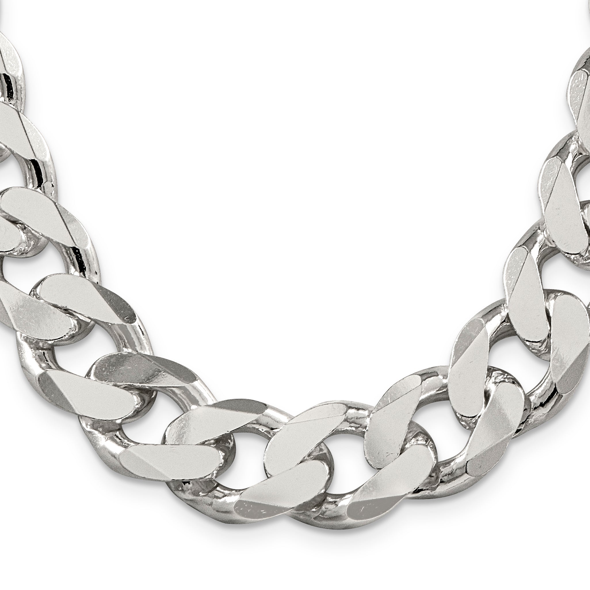 24 Inch Sterling Silver 16.25mm Curb Chain